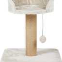 Trixie Mica 18-in Cat Tree for Kittens, Indoor Jute Scratching Post Cat Furniture, Padded Platform, Dangling Toy, Greige