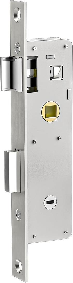 Storm Door Mortise Lock Body, Mortise Lock Replacement Parts for Old Storm Doors, 2-1/2" Handle PZ, Reversible Latch Bolt(Polished Nickel)