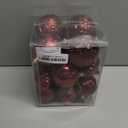 Christmas Ornaments Set with 36pcs Shatterproof Christmas Tree Decorations Multi-Size Christmas Ball Ornaments with 7 Styles Burgundy