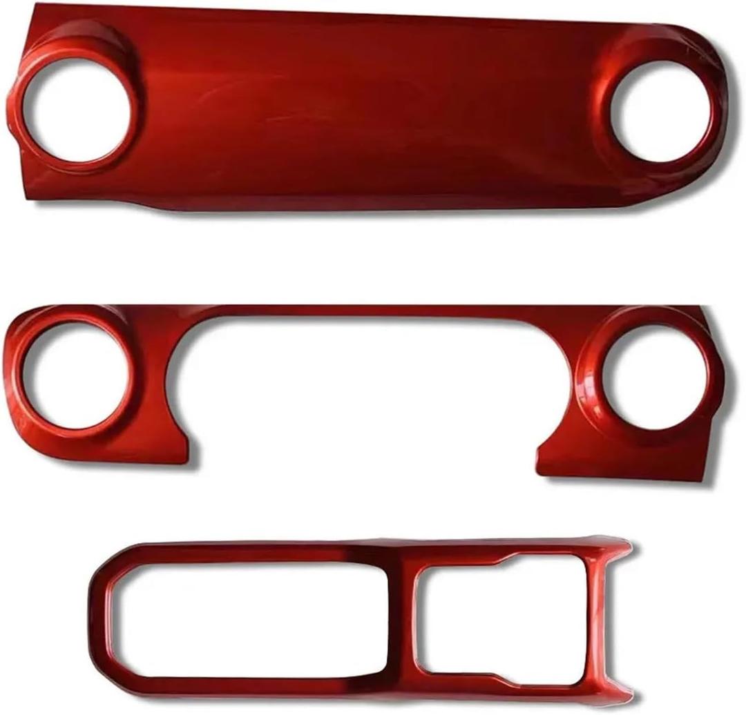 Center Console Trim Cover Sticker Compatible for Jeep Wrangler JL 2018 2019 Instrument Panel Trim Kit Accessories(Type2)