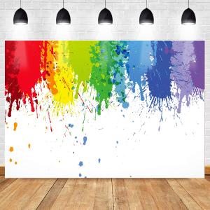Paint Splash Party Backdrop Colorful Painting Art Photo Background MEETSIOY Abstract Oil Painting Studio Props Banner Birthday Party Supplies Photography Backdrop 9x6ft BJZSMT20