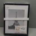 upsimples 11x14 Picture Frame Set of 5, Display Pictures 8x10 with Mat or 11x14 Without Mat, Wall Gallery Photo Frames, Black