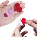 2 x Winlyn 480 Pcs Valentine's Day Heart Stickers Bulk Self-Adhesive Glitter Hearts Shaped Foam Stickers Embellishments in Red Pink White Valentine Arts and Crafts for Kids Scrapbooking Cards Gift Dcor