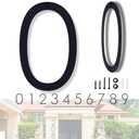 16 Inch Modern House Numbers for Outside, Large Black Metal House Numbers, House Address Numbers for House Address Apartments Wall Door Hotel Garage Gate with Nail Kit Number 0