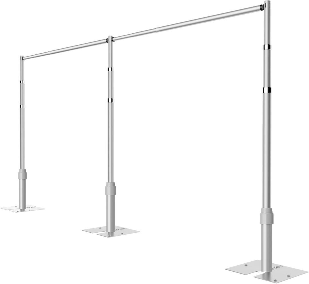 Pipe and Drape Backdrop Stand, 20x10ft Heavy Duty Adjustable Background Frame with Metal Base, Back Drop Holder for Parties Photography Wedding Photoshoot Decoration