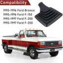 Manual Transmission Shifter Boot, Gear Shift Lever Rubber Knob Boot Compatible with 1990-1997 Ford F-150 F-250 F-350 Bronco Replaces # F5TZ7277BA F5TZ-7277-BA