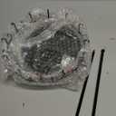 EsLuker.ly Necklace Holder Organizer Rotating Display Stand, Long Necklaces Hanger Tree Tower with 24 Hooks, Metal Tall Jewelry Bracelet Storage Rack for Women Vendors Sell, Prevents Tangling, Black