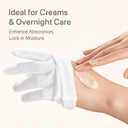 Cotton Gloves for Dry Hands Sleeping 4 Pairs 100% Cotton Moisturizing Gloves Overnight, Breathable Reusable Spa Care White Gloves Costume for Hand Repair