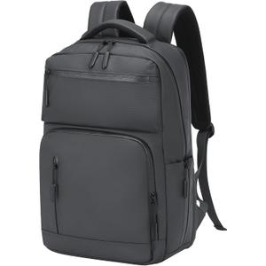 Waterproof Laptop Backpack for Men & Women, Flight Approved Anti-Theft Daypack with 15.6-inch Laptop Sleeve (Gray), Medium