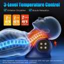 2026 Heated Neck Stretcher for Neck Pain Relief, Cervical Traction Device with 3 Customizable Modes, Red Light & Vibration, for Neck Shoulder Pain Relief Muscle Relaxation Home Office Use
