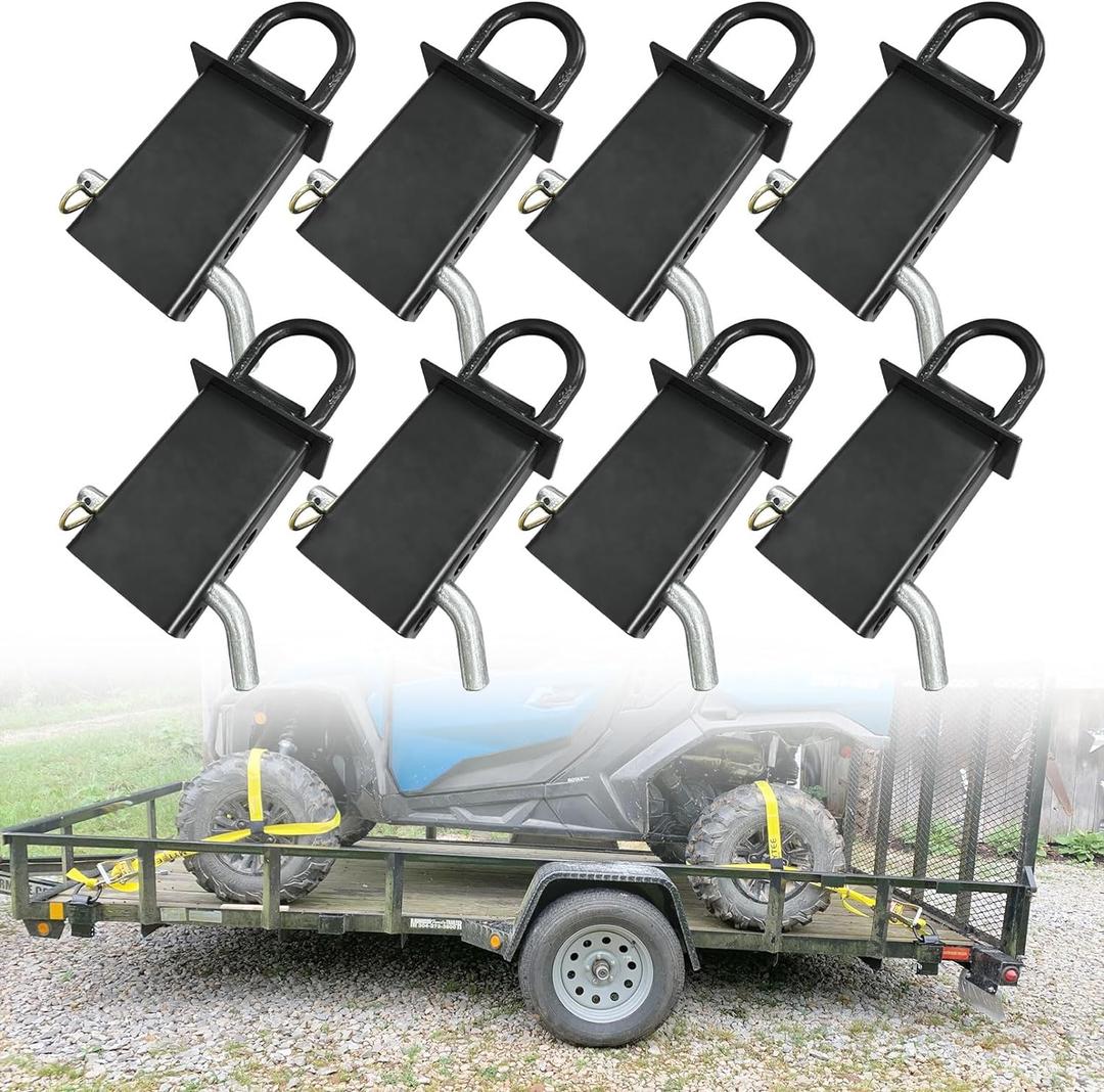 Stake Pocket D Rings for Trailer 1/2" Hitch Pin 4 Holes, 18,000lbs Heavy Duty D Rings for Utility Trailers, Flatbed Trucks