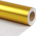 LaRibbons Gold Christmas Wrapping Paper, Solid Color Matte Metal Gift Paper Jumbo Roll - 30 Inch x 33 Feet, Gift Wrapping Paper for Xmas, Wedding, Birthday, Holiday Party