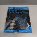 Lux Dual Grip Socks - Soccer Grip Socks for Men and Women. GripArray Performance & Comfort, Large, Blue