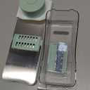 Vegetable Chopper, Mandoline Food Slicer Cutter with Handheld Container, 6 Blades and Blade Box, Cucumber Slicer, Magnetic Kitchen Tools for Veggie Potato Onion Butter Carrot (Green, 8 in 1)