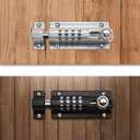 RESET-008 Combination Locking Bolt,4 Digit Combination Door Security Slide Latch Lock Set Your Own Password,Black