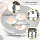 12packs Crumpet Rings 4 Inch English Muffin Rings Stainless Steel Double Rolled Nonstick Metal Round Tart Ring Molds for Cookie Cooking Baking