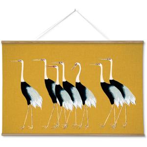 InSimSea 36x54 Extra Large Canvas Scroll Wall Art, Vintage Seven Cranes Wall Decor, Oversized Animal Painting Prints for Living Room, Bedroom, Dining Room, Office