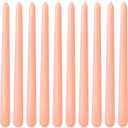 10 Inch Flesh-Pink Taper Candles for Home Decoration, 10 Pack Unscented Candlesticks for Dinner Wedding Party, Smokeless and Dripless Candle Sticks