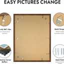Hongkee 19x25 Frame, Rustic Brown Wood Style, Wall Mounting