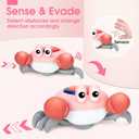 Musical Crawling Crab Baby Toy - Tummy Time Toys for 6-12 Months Boy Girl, Light-up Walking Dancing Moving Crab Toys for 1 Year Old Baby Educational Learning, Crawly Crab Gift for 12-18 Months Infant