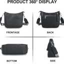 Crossbody Purse For Women, Vegan Leather Medium Crossbody Bag, Women's Crossbody Handbags For Travel With Tassel (Black)