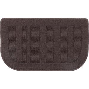 BEQHAUSE 30x18 Inch Kitchen Rug Mat, Durable Anti-Slip Absorbent Dirt-Resistant Kitchen Rug Pet Mat Machine Washable (Brown) (1'6" x 2'6" (Semicircular))