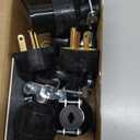 STARELO 5 Set 20 Amp Extension Cord Ends,Electrical Replacement Plug & Connector Set Black Shell 125V 20A 2Pole 3Wire NEMA 5-20P & 5-20R 3-Prong Straight Blade Grounding Type