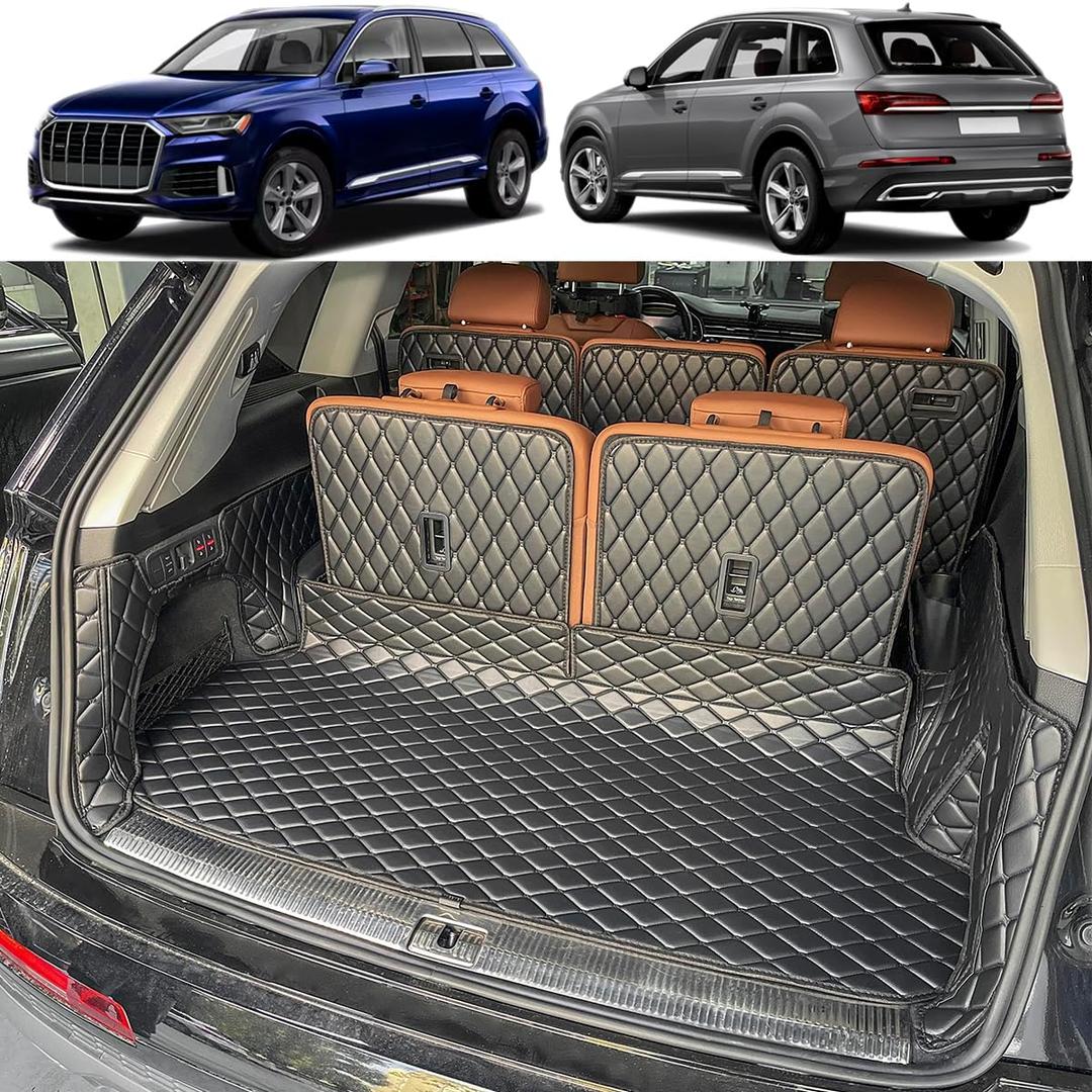 Cargo Mat Compatible with 2017-2026 Audi Q7 Cargo Liner for Q7/SQ7 Trunk Mat (Rear Left and Right Side Panels)