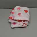 Valentine's Day Round Fitted Tablecloth with Elastic Red Pink Hearts Outdoor Tablecloth Waterproof Table Cover for Picnic Dinner Party Decor Fits 36"-40" Diameter Round Tables