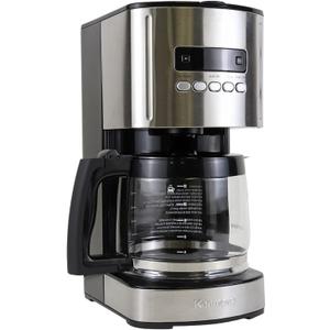 Kenmore Drip Coffee Maker - 12 Cup Programmable Cafe Machine With Glass Pot, Regular & Bold Brew, Auto Shut Off Large Water Reservoir, Reusable Filter, Kitchen Appliances, Black