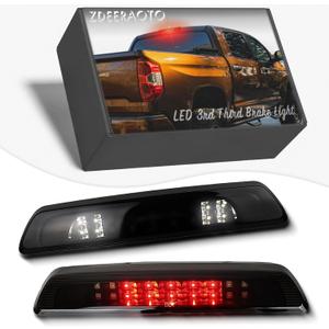 Smoked Lens LED 3rd Third Brake Light Replacement for Toyota Tundra 2007-2020 Pickup Trucks,Roof Cargo Light Center High Mount Stop Lamp Smoked Lens Assembly