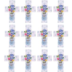 Dicksons Inspirational Christian Pocketcard Bookmark for Books and Novels 2.5 x 3.75 Inch Paper Cross Floral Rejoice Always Pack of 12