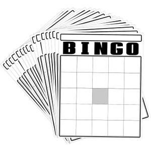 36 Pcs Blank Bingo Cards White Jumbo Bingo Game Board Make Your Own Cards Bulk Blank Large Sheet Squares Funny Game Board for Adult Party Square Fill in Gift