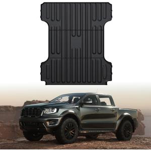 LASFIT 6.4FT Truck Bed Mat for Ram 1500 2019-2026 Standard Bed (6FT4/76.3inches) NOT for Classic Model or Model with RamBox, All Weather TPE Custom Fit Truck Cargo Bed Liner, Black