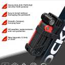 ROCKBROS Folding Bike Lock 120cm/47.24inch with 2 Keys Bike Locks E Bicycle Non Theft Heavy Duty Electric Scooter Lock for Ebike Motorcycle E Bicycle