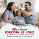 Dash SmartStore Stirring Popcorn Maker - Hot Oil Electric Popcorn Popper with Butter-Warming Tray, Clear Serving Bowl & Measuring Cup - 12 Cups, Red