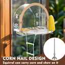 Window Squirrel Feeder, Large Squirrel Feeder for Outside,Funny Squirrel House with 5 Suction Cups，Plastic Squirrel Feeder which Easy to Install,No Assembly Required