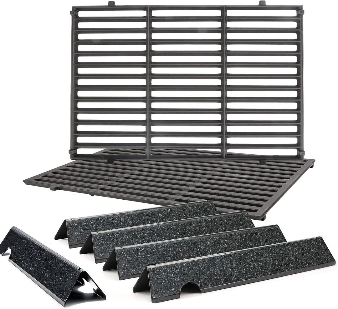 Genesis II Grill Parts for Weber Flavorizer Bars 66032 & Cast Iron Cooking Grates 66095 for Weber GS4 Replacement Parts Genesis II E/S-310 E-315 E-325 E-330 S-335 for Weber Genesis 2 Grill Grates