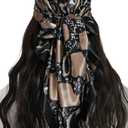 Womens Head Scarf Satin Hair Scarf Printed Square Scarf Like Silk Bandanas for Women 35 Inches (1-snake Skin)