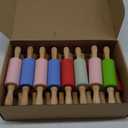 18 Pack Small Rolling Pin for Kids, 9 Inch Kids Rolling Pin for Home Kitchen (6 colors)