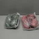 Silicone Baby Feeding Set, 18PCS Baby Led Weaning Supplies, Eating Essentials Utensils with Suction Plate and Bowl, Adjustable Silicone Bib, for 6+ Months (Pink+Green)