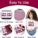 3 x TECKWRAP HTV Maroon Glitter Vinyl, Maroon Glitter Iron on Vinyl - 10" x 4FT Burgundy HTV for T-Shirt, and Other Clothing Appearance