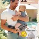 Baby Hip Carrier, Baby Carrier with Hip Seat,Ergonomic Design – Safety Toddler Carrier with Wide Waistband, Secure Buckles, Padded Support, Storage Pockets – for Newborns to 3 Years