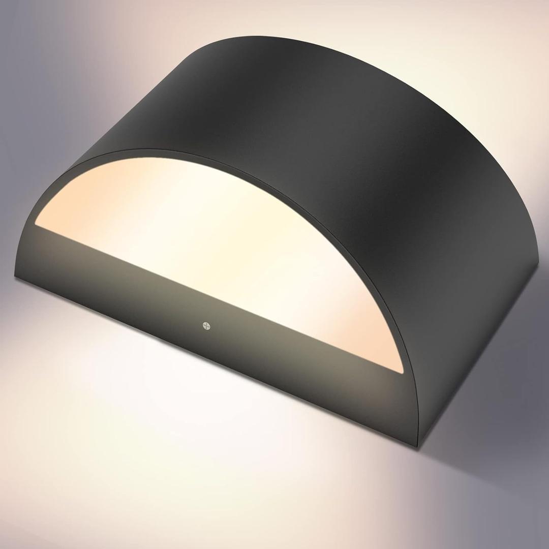 BLUEYE Battery Operated Wall Sconce,Remote Control,Soft Warm 2700K-6000K,Cast Aluminum,Rechargeable,50W Equivalent Lamp,No Flicker,600Lumens,Dimmable,Black,Set of Two for Non-Hardwired,1Pack