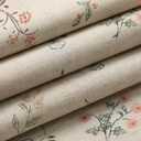 Boho Floral 100% Blackout Curtains for Bedroom 84 Inch Length 2 Panels Set, Linen Texture Farmhouse Curtains Beige Tassel for Living Room Vintage Rustic Patterned Printed Western Rod Pocket