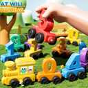 JUKUDAHU Magnet Number Train Set for Toddlers 3-4 Years Old - Counting Toy, Color Sorting Toy, Preschool Educational Activities, Learning Toy, Train Birthday Gifts for Boys Girls 3 4 5