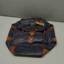 Adyan Leather Duffle Weekender Bag 18" for Men Women Handmade Soft Leather Overnight Weekend Travel Duffle Bags for Gym Sports (18 Inch, Navy Blue)