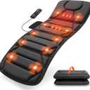 CooCoCo Full Body Massage Mat with Heat, 10 Motors Vibrating Back Massager, Heating Pad for Bed, Sofa, Heating Pad Massage for Dad Mom Men Women Husband Wife