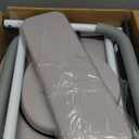 Adjustable Medical Bedside Toilet Chair, with Padded Backrest, Height Adjustable, Foldable Armrests, Gray