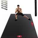 HAPBEAR Large Exercise Mat-7'x5'/6'x8'/6'x9'/6'x10'/6'x12'x8mm(1/3"),Non-Slip, Ultra Durable, Thick Workout Mat for Home Gym Flooring Cardio, Yoga for Fitness, High-Density, Shoes-Friendly